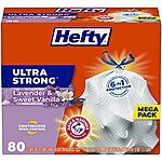 $11.23 /w S&amp;S: 80-Ct 13-Gal Hefty Ultra Strong Tall Kitchen Trash Bags (Lavender &amp; Sweet Vanilla)