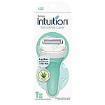$5.50 w/ S&amp;S: Schick Intuition Razors for Women with Sensitive Skin, 1 Razor &amp; 2 Intuition Razor Blades Refill