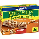 $3.55 w/ S&amp;S: Nature Valley Granola Bars, Sweet and Salty Nut, Cashew, 1.2 oz, 12 ct