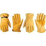 Wells Lamont: 1132 Leather Work Gloves + 1130S Reinforced Cowhide Leather Gloves $12.75