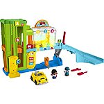 $19.49: Fisher-Price Little People Kids' Light-Up Smart Stages Learning Garage Playset