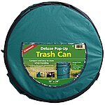 $16.34: Coghlan's Deluxe Pop-Up Trash Can, 24 x 19 inches, Heavy-Duty 600D Polyester, 29.5 Gallon, Green