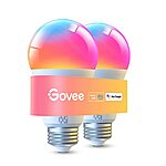 $16: Govee Smart A19 LED Light Bulbs, 1000LM RGBWW Dimmable, 2 Pack