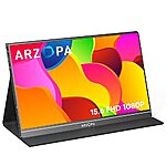 $63.87: 15.6&quot; ARZOPA 1920x1080 60Hz Portable IPS External Monitor w/ Cover