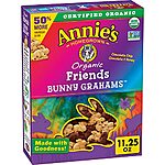 $2.80: Annie's Organic Friends Bunny Graham Snacks, Chocolate Chip, Chocolate &amp; Honey, 11.25 oz.