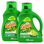 $12.54 w/ S&amp;S: 2-Pack 65-oz Gain + Aroma Boost Liquid Laundry Detergent (Original Scent) + $3.80 Amazon credit