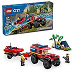 $28: LEGO City 4x4 Fire Truck with Rescue Boat (60412)