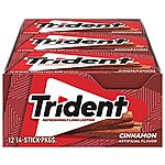 12-Pack 14-Piece Trident Sugar Free Gum (various flavors) from $6.25 w/ Subscribe &amp; Save