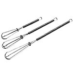 $3: Chef Craft Classic Mini Sturdy Whisk, 5.5, 7, and 9 inch 3 piece set, Chrome