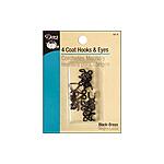 $2.39: Dritz 97-1 Coat Hook &amp; Eye Closures, Black-Brass 4-Count