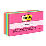 5-Pack 100-Sheet 3" x 5" Post-it Notes (Poptimistic Collection) $5.35