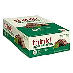 $10.14 w/ S&amp;S: think! Protein Bars, Chocolate Mint, 2.1 Oz per Bar, 10 Count