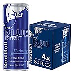 4-Pack 8.4-Oz Red Bull Blue Edition Energy Drink (Blueberry) $3.55 w/ Subscribe &amp; Save