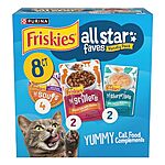 $7.23: Purina Friskies All Star Faves Lickable Cat Food Topper Variety Pack - 8 ct. Box