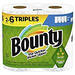 2-Count Bounty Select-A-Size Triple Roll Paper Towels (Equal to 6 Regular Rolls) $5.65 w/ Subscribe &amp; Save