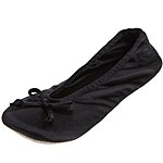 $13.50: Isotoner Women’s Satin Ballerina Slippers