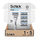 [S&amp;S] $10.30: Schick Hydro Dry Skin Razor, 1 Razor Handle and 5 Cartridges