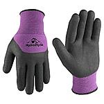 $4.11: Women's Latex-Coated Grip Winter Gloves for Cold Weather, Medium (Wells Lamont 554M), Black/Purple