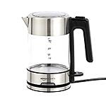 $20: Amazon Basics Electric Glass and Steel Kettle - 1.0 Liter