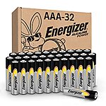 [S&amp;S] $10.91: 32-Count Energizer Alkaline AAA Batteries