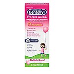 4-Oz Benadryl Children's Dye-Free Allergy Liquid Medication $3.55 w/ Subscribe &amp; Save