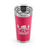 $7.24: 20-Oz Camco Life is Better at The Campsite Tumbler, Design on Coral Pink