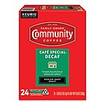[S&amp;S] $7.49: 24-Count Community Coffee Café Special Decaf Coffee Pods, Medium-Dark Roast, Compatible with Keurig 2.0 K-Cup Brewers at Amazon (31.2¢ each)