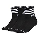 $8: 3-Pair adidas Women's 3-Stripe High Quarter Socks with Arch Compression at Amazon