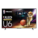 $600: Hisense 65-Inch Class U6 Series Mini-LED ULED 4K UHD Google Smart TV (65U6N, 2024 Model) at Amazon
