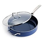 $24.97: 5-Qt Blue Diamond Cookware Diamond Infused Ceramic Nonstick Saute Pan (Blue) at Amazon