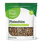 12-Oz Amazon Fresh No Shells Pistachios (Dry Roasted with Sea Salt) $6.10 w/ Subscribe &amp; Save