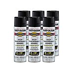 $34.30: 6-Pack 15-Oz Rust-Oleum Professional High Performance Enamel Spray Paint (Flat Black) at Amazon ($5.72 each)