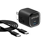 $9.99*: Anker 25W USB-C Wall Charger Block w/ 5' USB-C Cable at Amazon