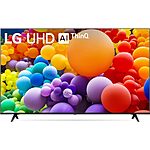 $296.99: 55″ LG UT75 Series LED Smart TV 4K Processor Flat Screen AI-Powered with Alexa Built-in (55UT7570PUB, 2024) at Amazon