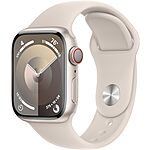 $247.53: Apple Watch Series 9 [GPS + Cellular 41mm] Starlight Aluminum Case with Starlight Sport Band S/M (Renewed Premium) at Amazon