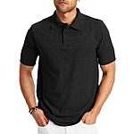 $7.99*: Hanes Men's X-Temp Short Sleeve Midweight Polo Shirt (Black) at Amazon