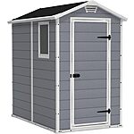 $357.64*: Keter Manor 4' x 6' Resin Storage Shed (Gray/White) at Amazon
