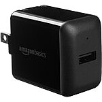 $2.66: Amazon Basics 12W One-Port USB-A Wall Charger (2.4A) at Amazon