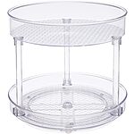 $7: Amazon Basics Lazy Susan Turntable Organizer, 9&quot; Diameter, 2 Tier (Clear) at Amazon