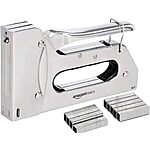 $9.99*: Amazon Basics Manual Staple Gun with 1000 Staples at Amazon