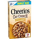 24-Oz Cheerios Oat Crunch Breakfast Cereal (Oats & Honey) 2 for $6.90 w/ Subscribe &amp; Save