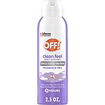 $2.43: 2.3-Oz OFF! Clean Feel Travel Size Insect Repellent Aerosol at Amazon
