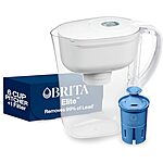 $14.95: 6-Cup Brita Metro Elite Water Pitcher w/ 1 Filter (White) at Amazon