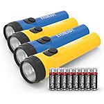 Prime Members: 4-Count Eveready LED Flashlights w/ Batteries (Blue/Yellow) $6.10 + Free Shipping