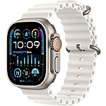 $488.17: Used - Like New: Apple Watch Ultra 2 [GPS + Cellular 49mm] Smartwatch (Natural Titanium Case, White Ocean Band) at Amazon