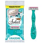 [S&amp;S] $2.69: 5-Count BIC Soleil Simply Sensitive Women's Disposable with 3 Blade Razors at Amazon (53.8￠ each)