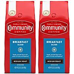 2-Pack 32-Oz Community Coffee Medium Roast Ground Coffee (Breakfast Blend) $11 w/ Subscribe &amp; Save