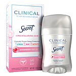 $5.29: 1.6-Oz Secret Clinical Strength Antiperspirant Deodorant for Women (Strawberry Fizz) at Amazon
