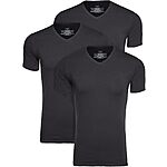 $13.49: 3-Pack Calvin Klein Cotton Stretch V Neck Tee (Black, Large) at Amazon