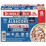 [S&amp;S] $7.78: 8-Pack 5-Oz Bumble Bee Solid White Albacore Tuna In Water at Amazon (97.3￠ each)